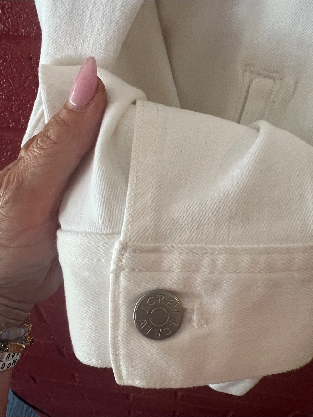 J. Crew White Denim Trucker Jacket - Picture 4 of 5